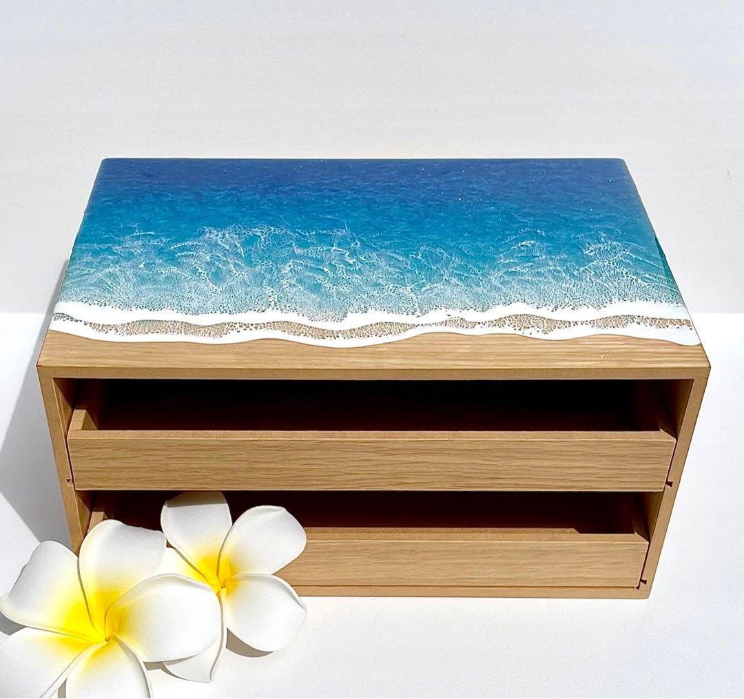 レジンオーシャンアート 2段引出しインテリア♡