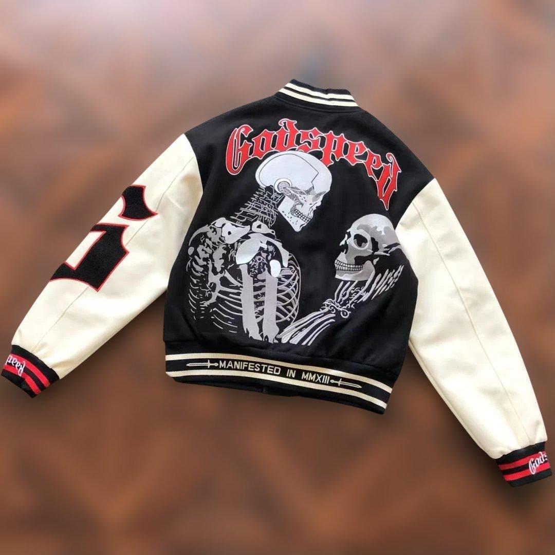 Godspeed バルキーボンバージャケット 黒/白