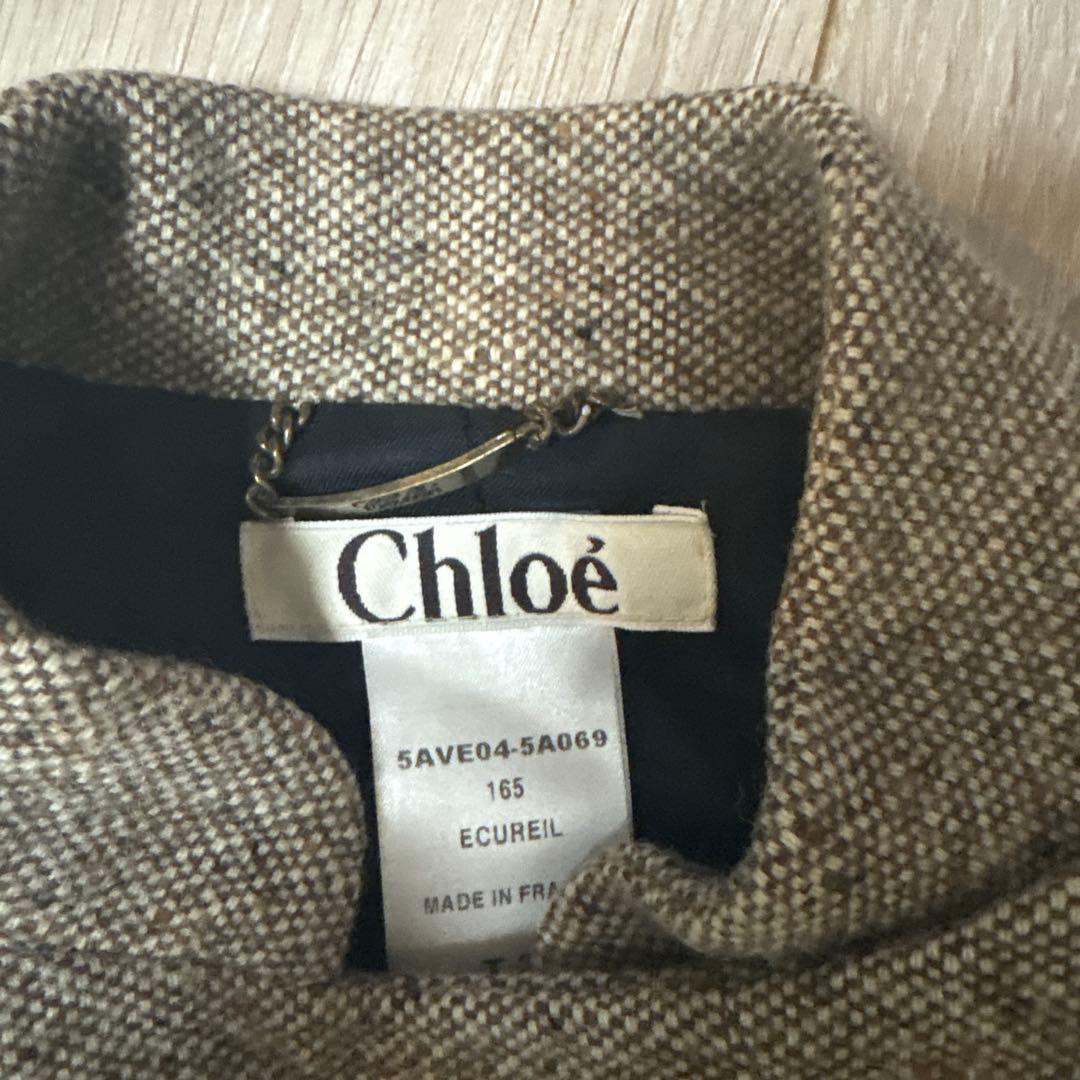 Chloé ウール ピーコート ブラウン ベージュ