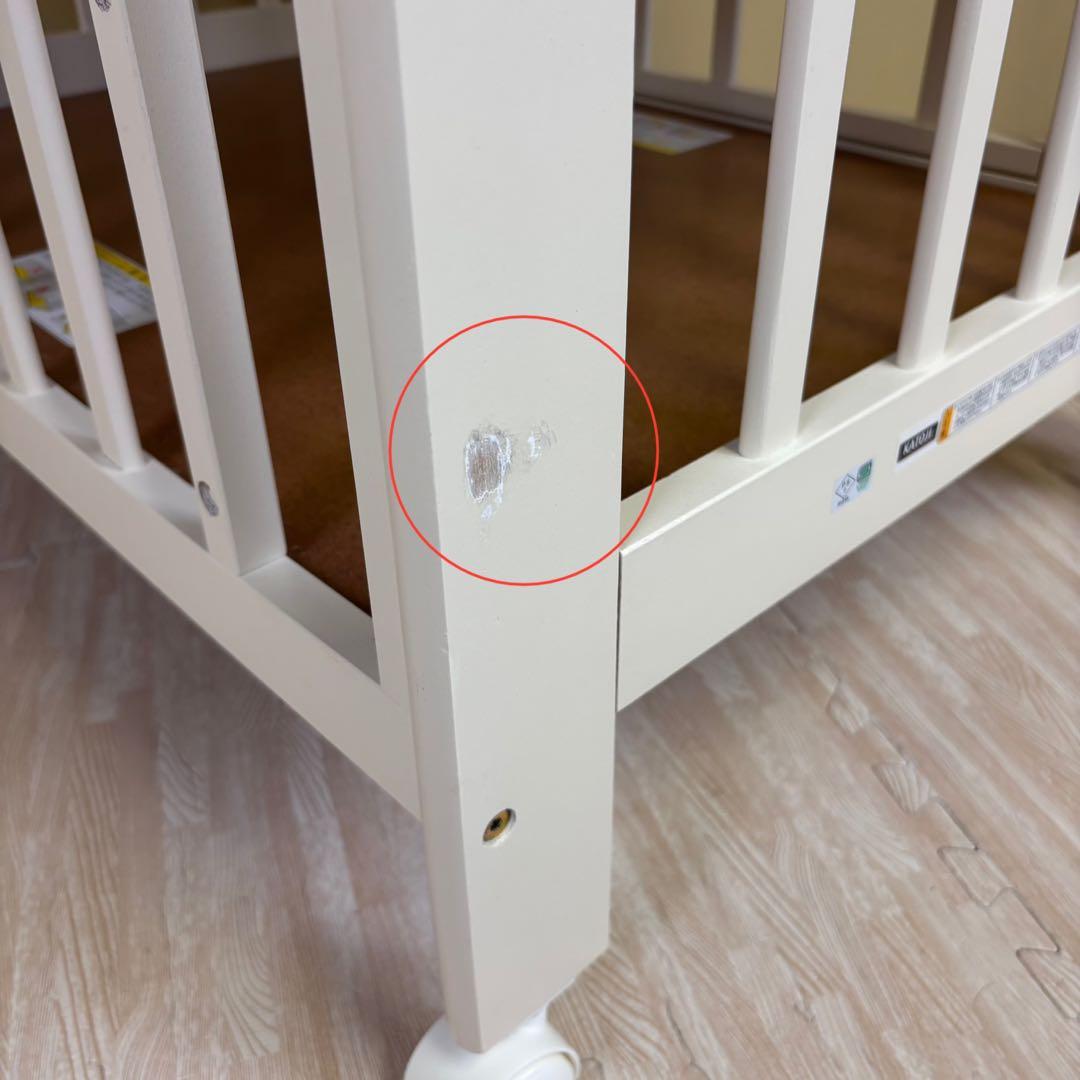 ☆除菌清掃済☆　☆美品☆　カトージ　ミニ立ちベッド　プチバニラ　ハイタイプ