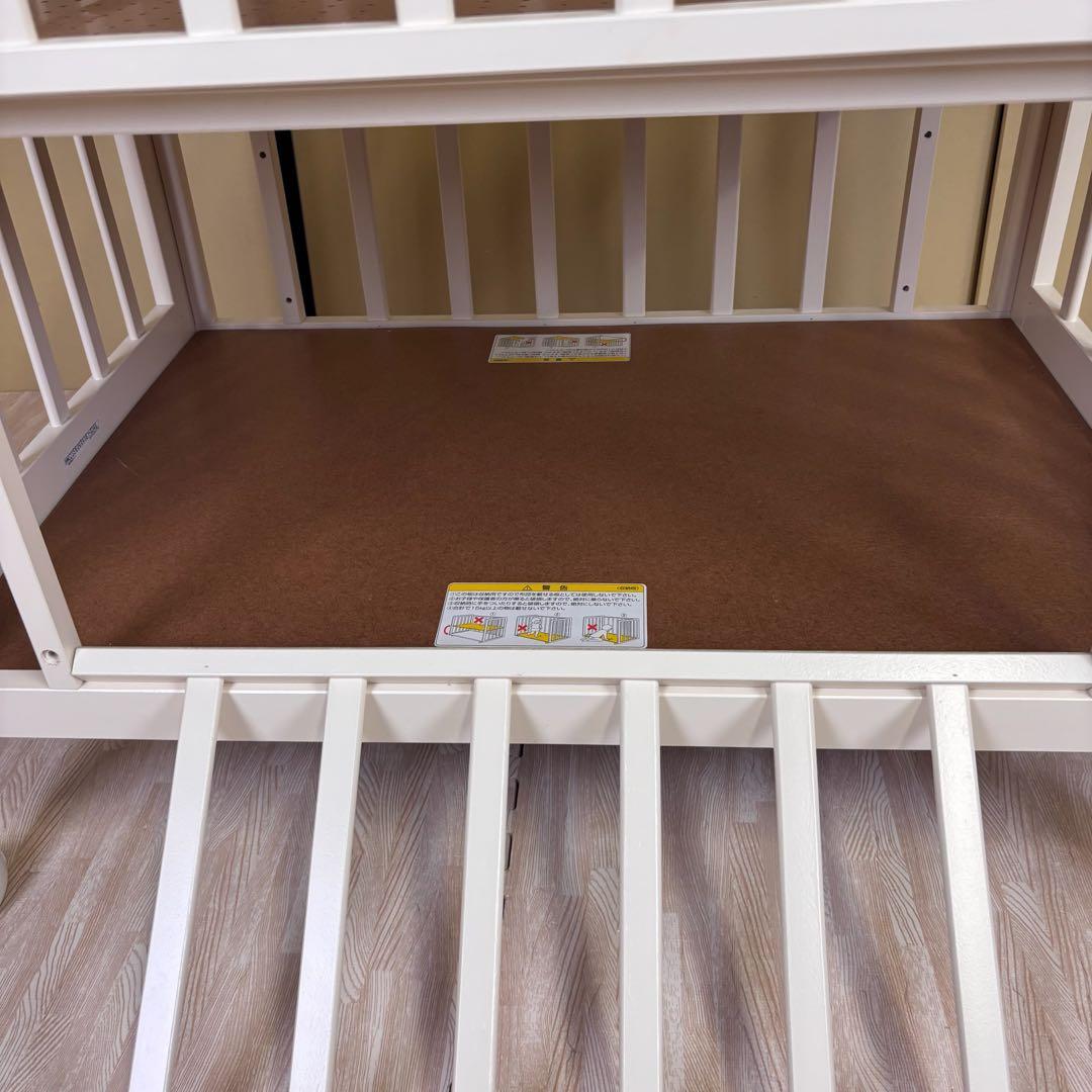 ☆除菌清掃済☆　☆美品☆　カトージ　ミニ立ちベッド　プチバニラ　ハイタイプ