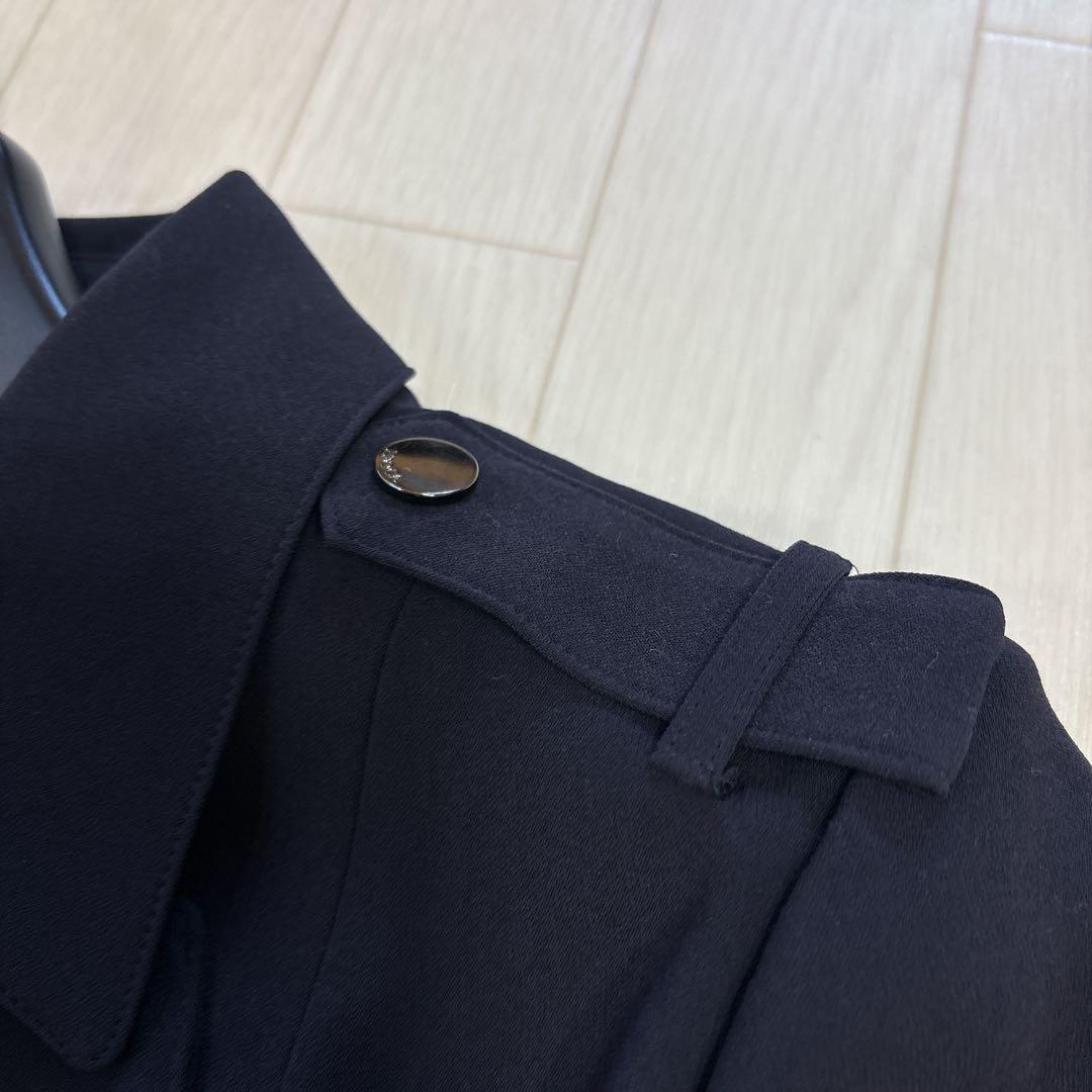 タグ付き EPOCA エポカ 2WAY トレンチ風ワンピース ネイビー 42