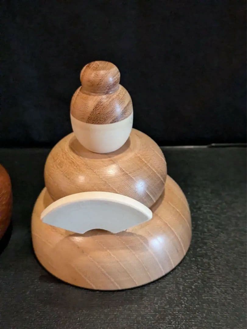 挽物屋のお雛様　ブビンガ・欅・ヒバ