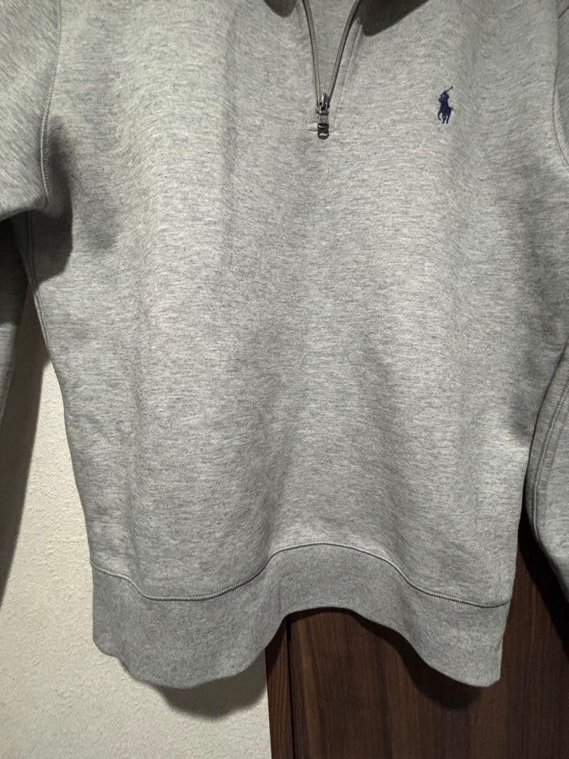 ポニー刺繍ハーフジップスウェット