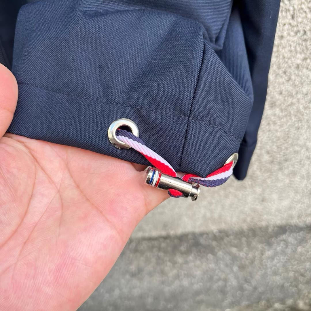 ネイビー ストライプ ナイロンジャケット