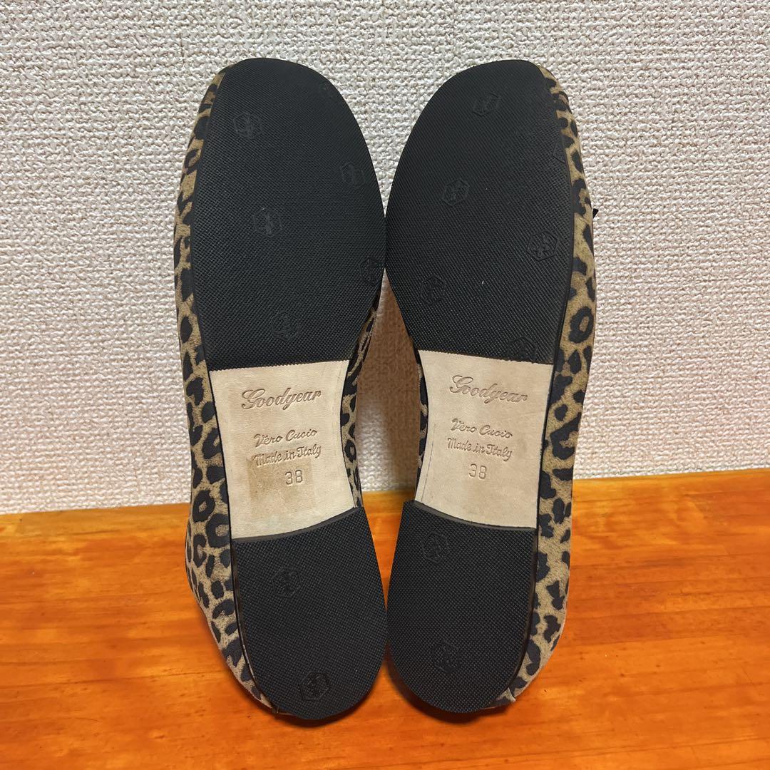 ❀未使用品 SPELTA　スペルタ　バレエシューズ　レオパード 38 24.5