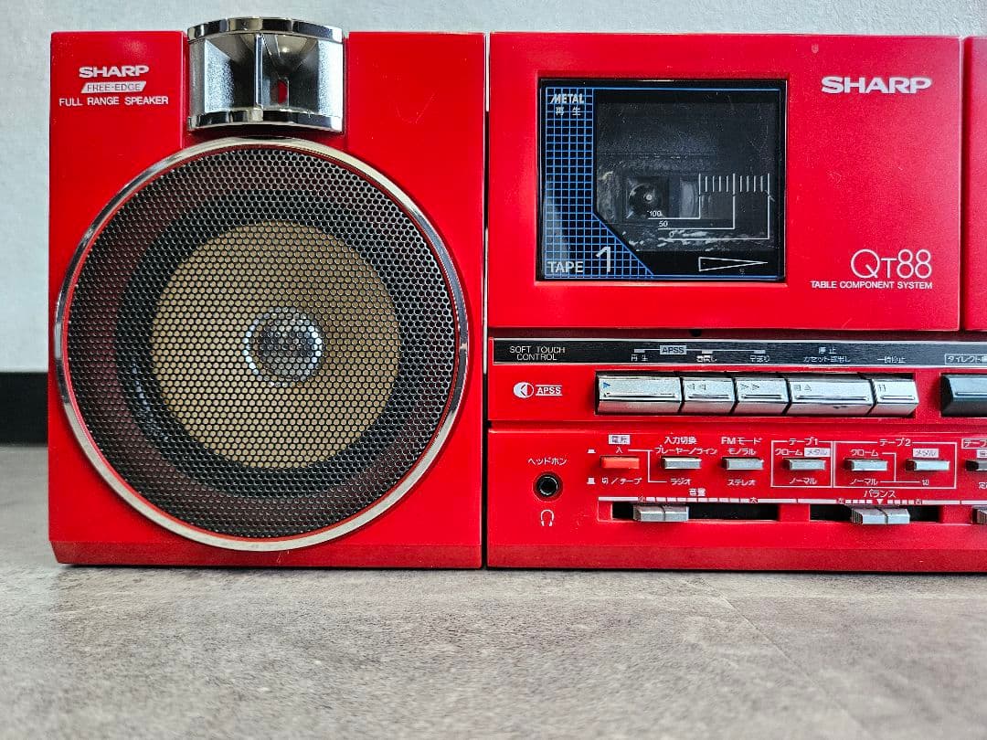 昭和レトロ希少【 SHARP QT-88 QT88 MK 2 ラジカセ　当時物
