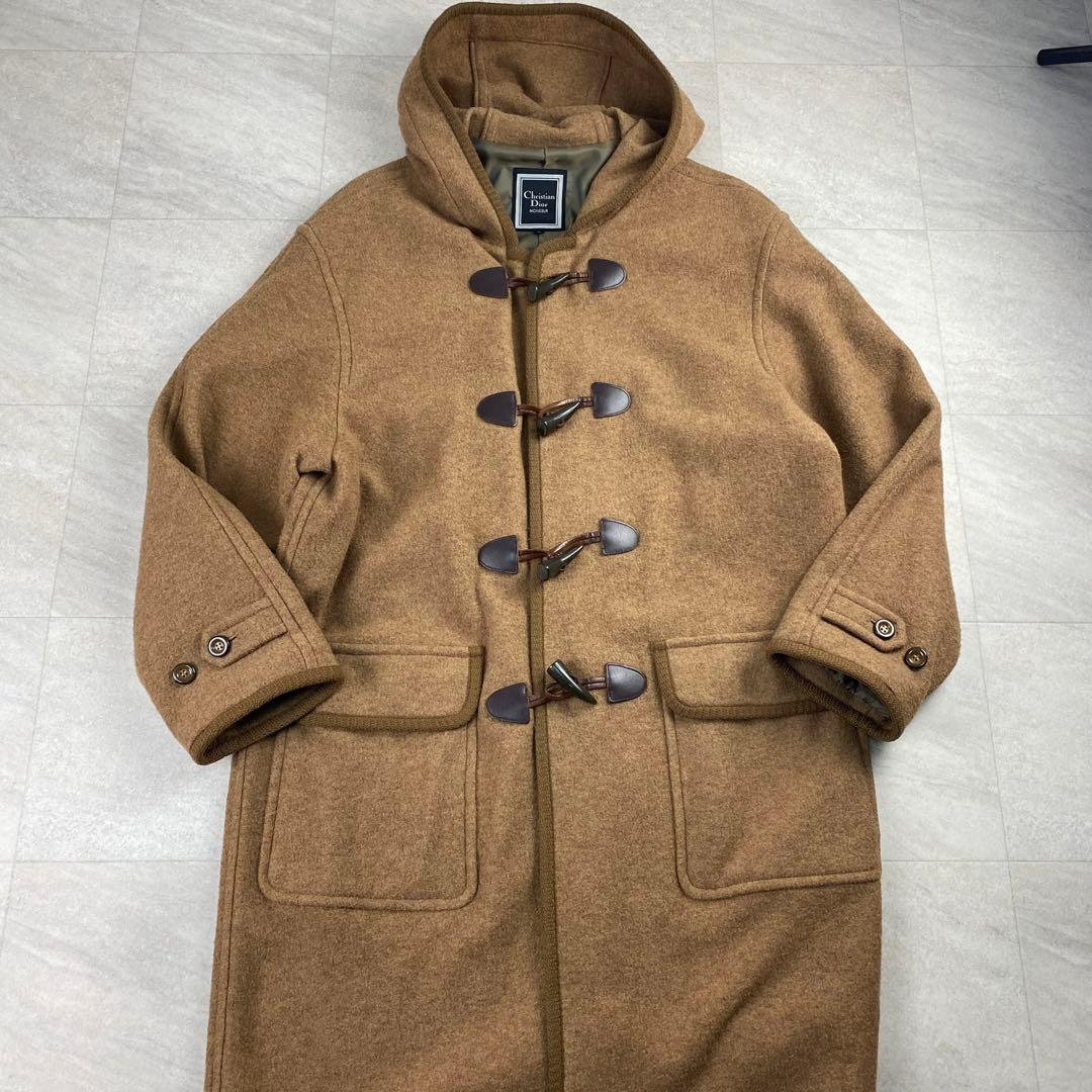 【美品】クリスチャンディオール Dior ロングダッフルコート キャメル トグル