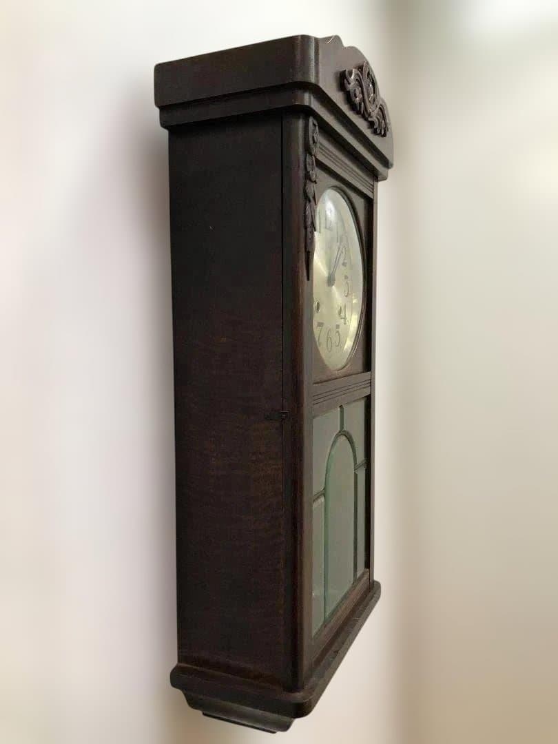 【送料無料】昭和13年製 矢野時計製作所 壁掛け 振り子時計 251105