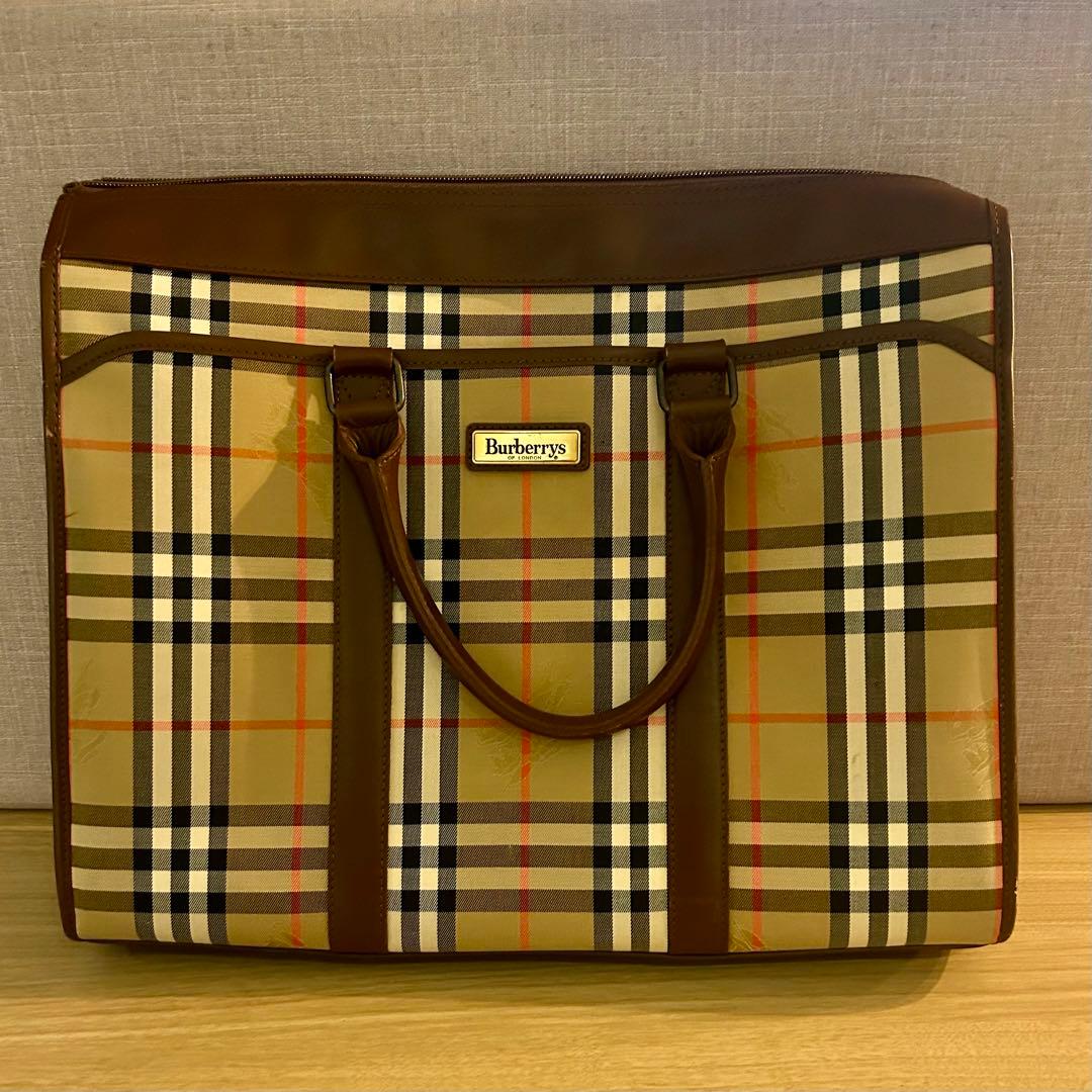 バーバリー A4 ビジネスバッグ ブリーフケース ノバチェック シャドーホース