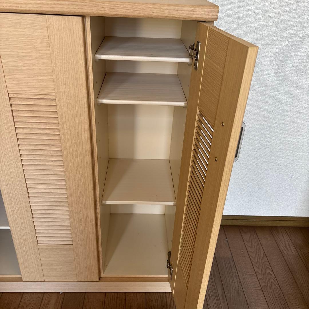 木製シューズボックス　シューズラック靴箱靴棚下駄