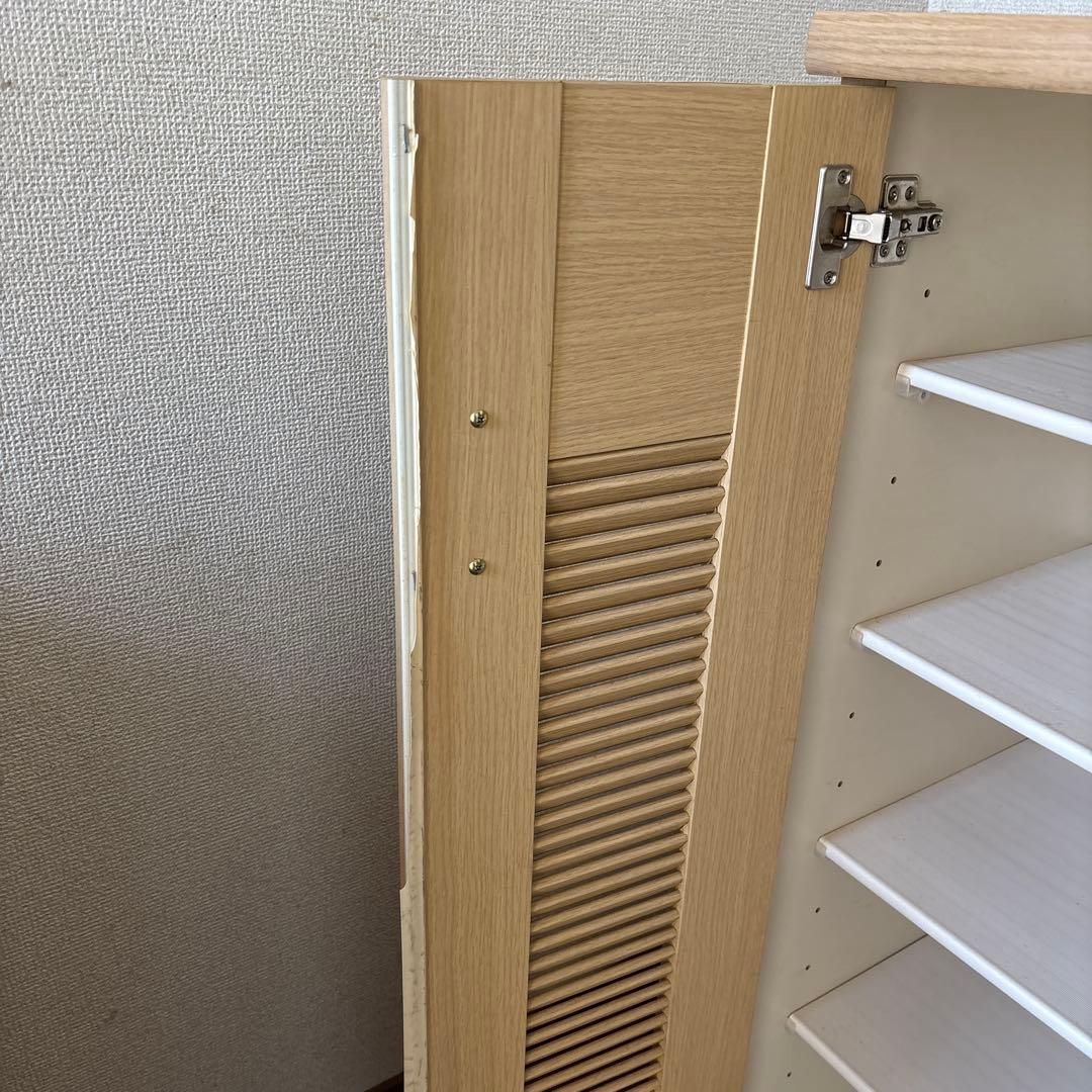 木製シューズボックス　シューズラック靴箱靴棚下駄