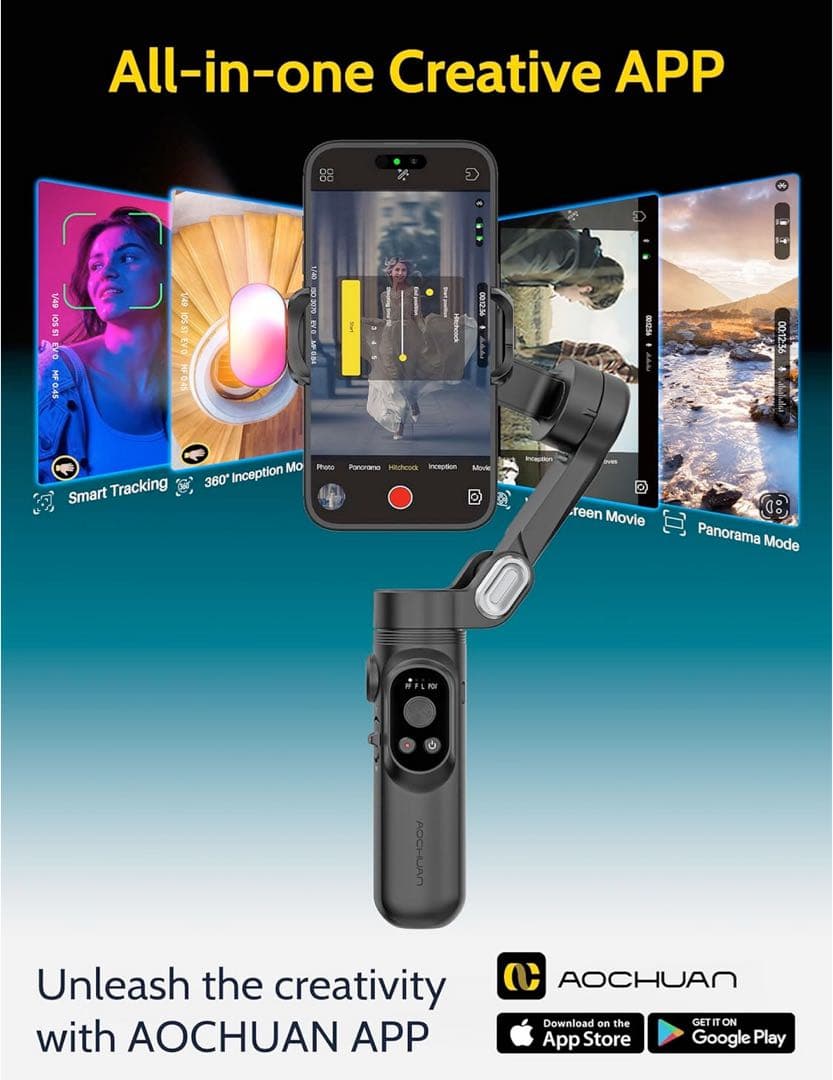 【新品】Smart X Kit スマホ動画撮影用3軸ジンバル AOCHUAN