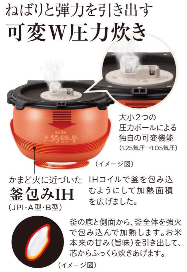 TIGER 炊飯器 JPI-10NJ 5.5合炊き
