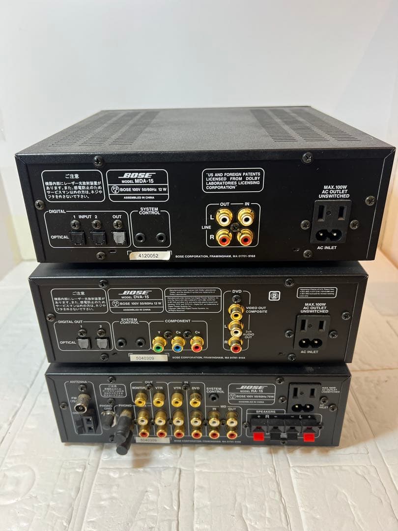 BOSE 高音質コンポセット RA-15/DVA-15/MDA-15 リモコン付