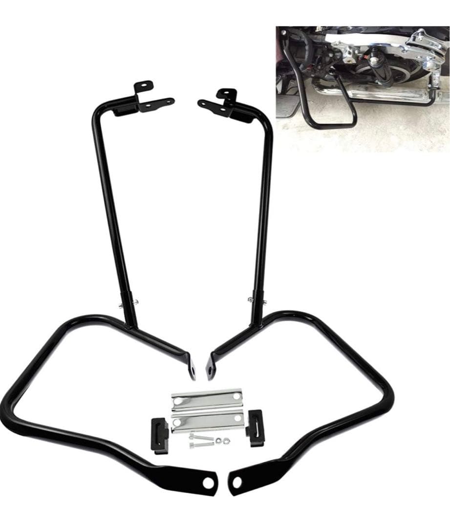 オートバイ バイク サドルバッグ ブラケット ガードバー セット ハーレー