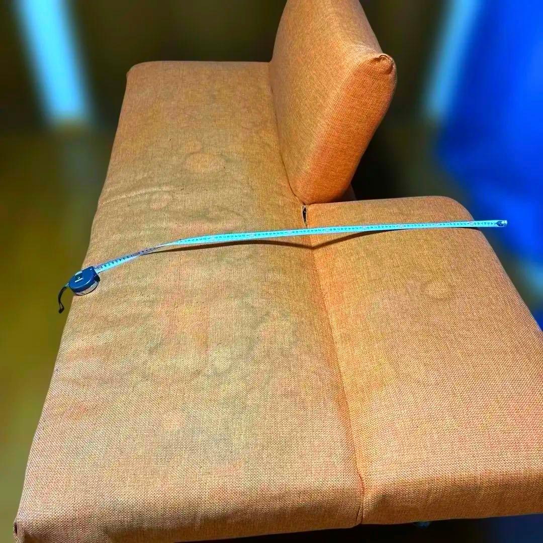 【直接取引】ソファベッドオレンジ、定価¥35,800