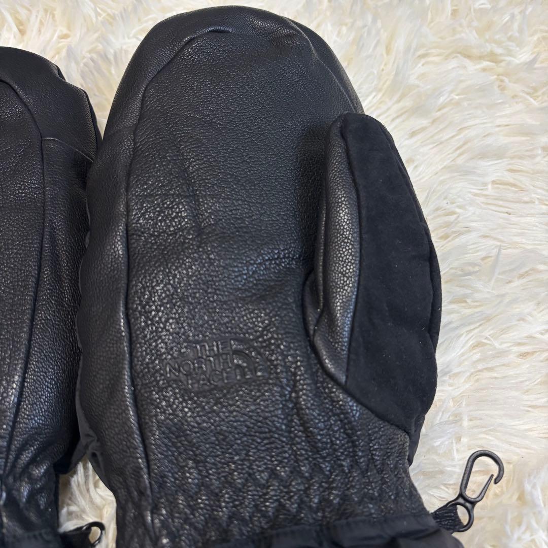 美品 ノースフェイス ダウン グローブ ミトン 黒 スノーボード 防寒 雪国