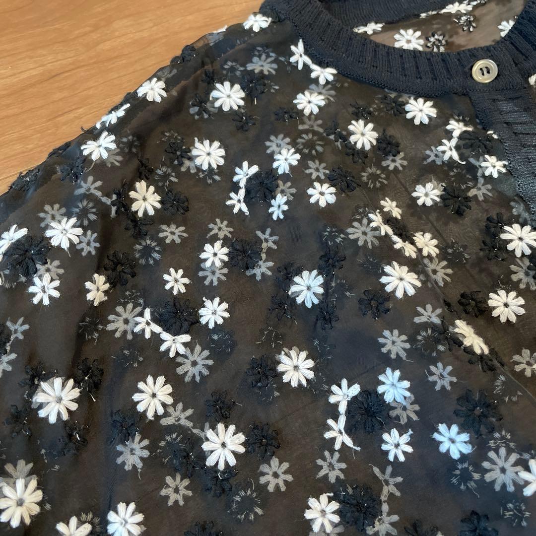 trefle+1 マーガレットカーディガン　黒