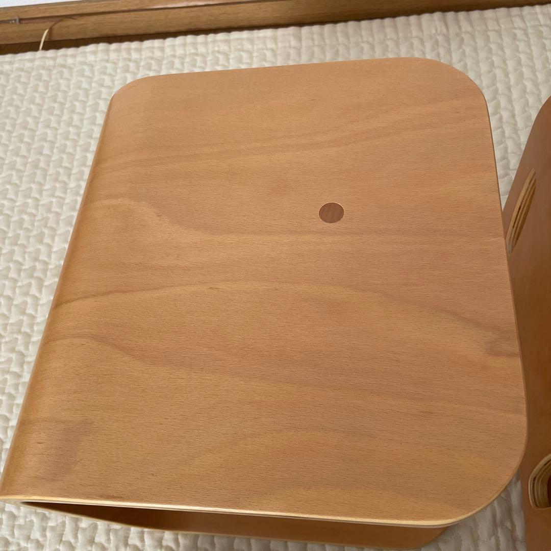 ＊美品＊HOPPL ホップル コロコロチェア 木製 キッズチェア 2脚セット