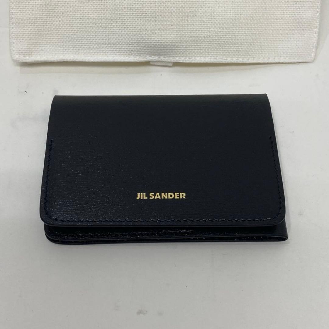 新品　ジルサンダー　レザー 名刺入れ ブラック　Jil Sander カード入れ
