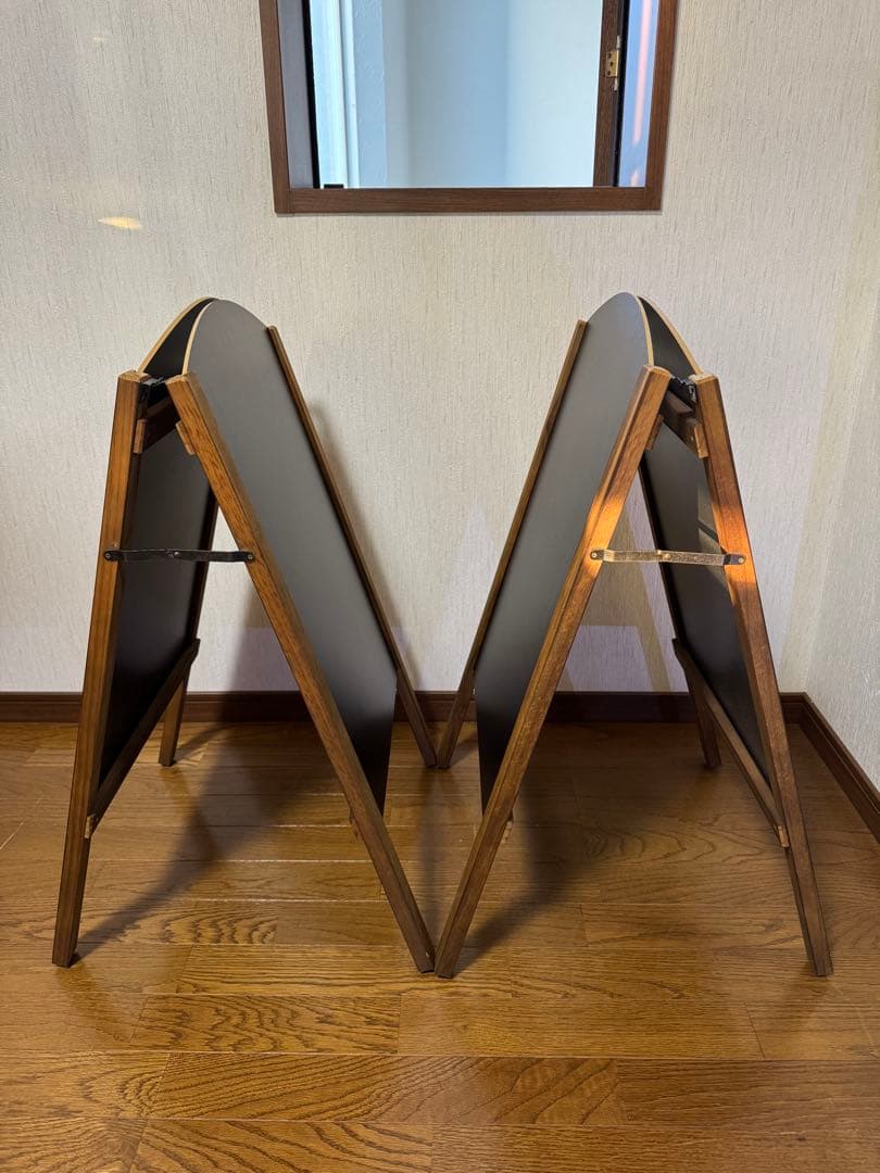 A型ブラックボード 両面 抜き差し可 R型 4面使える　2個セット