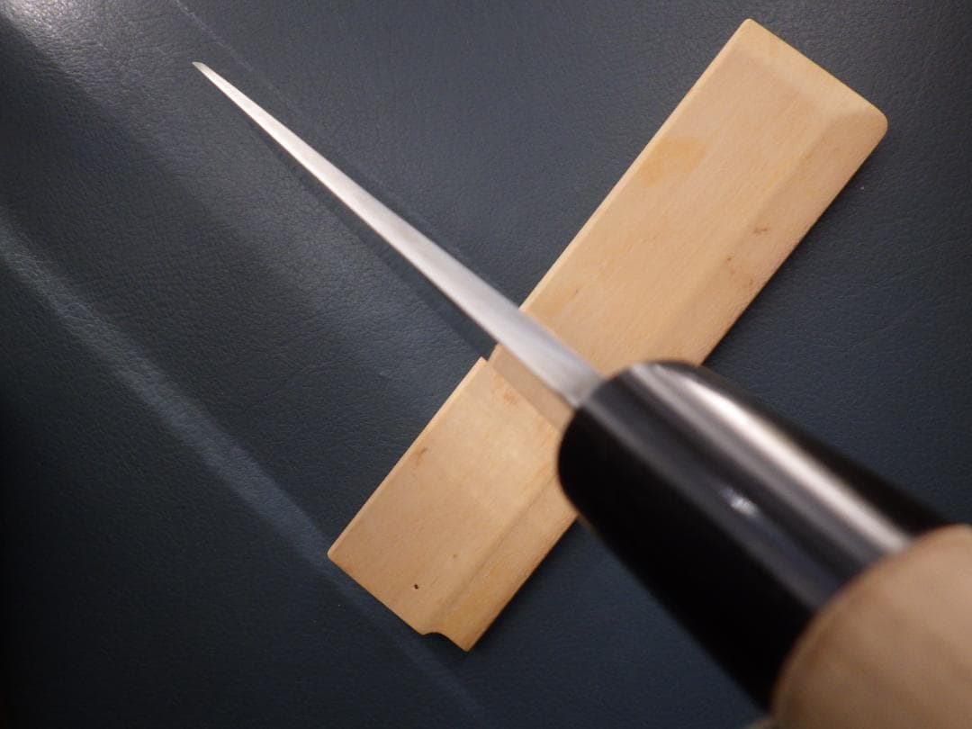 東型薄刃包丁★正義作★本水牛天然木柄★㊨手研ぎ済み・堺打刃物▲記名有▲