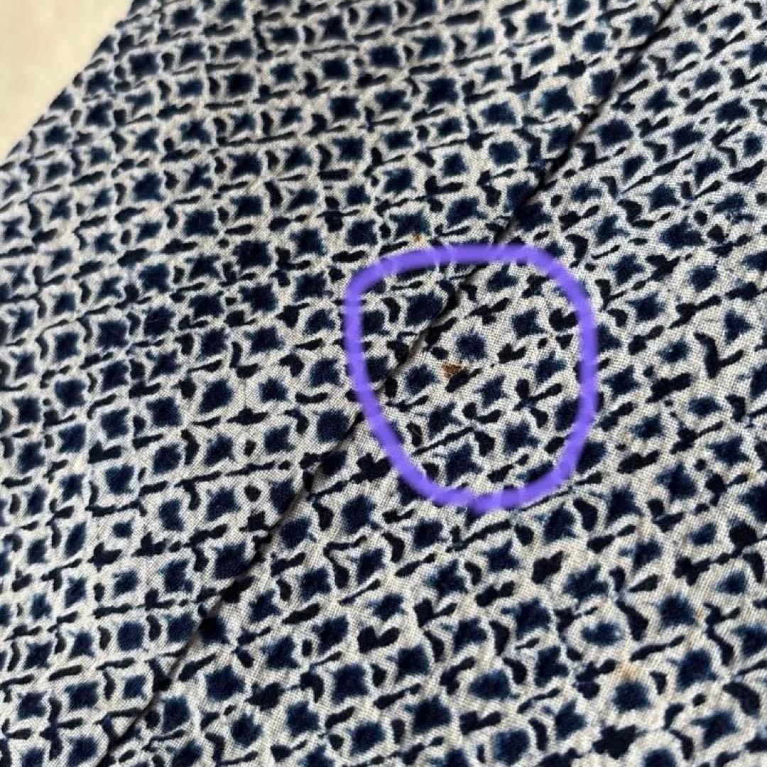 【未使用品】しつけ付 有松 鳴海 本絞り 綿 浴衣 総絞り着丈158 紺