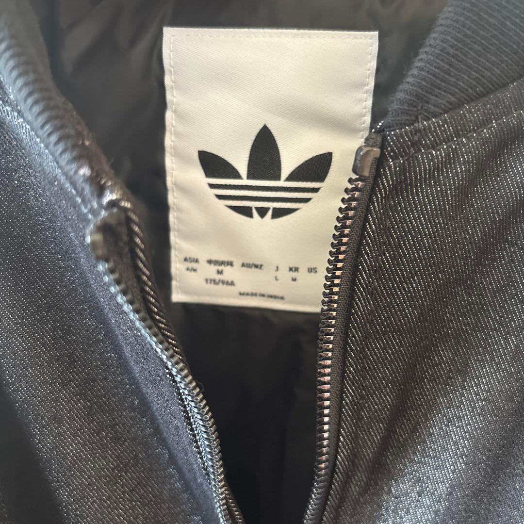 adidas ストライプジャケット M ブラック