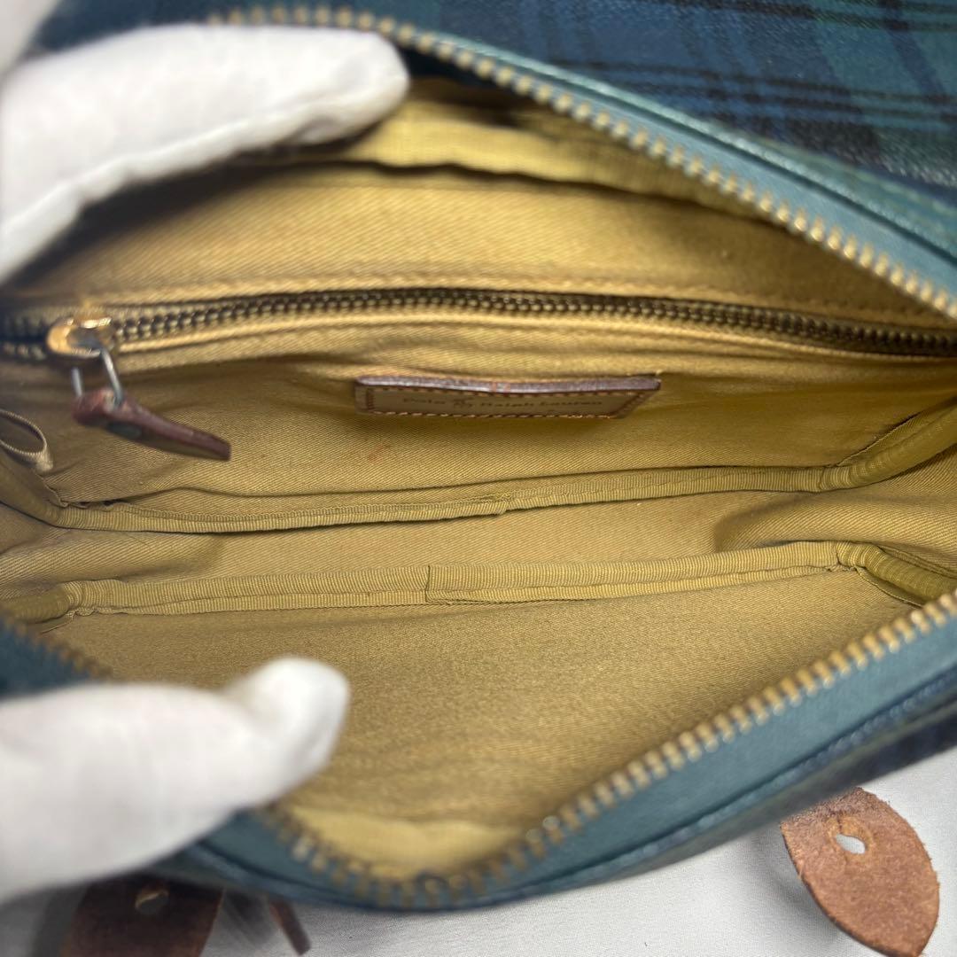 ポロラルフローレン メッセンジャーバッグ 斜め掛け ブラックウォッチ チェック