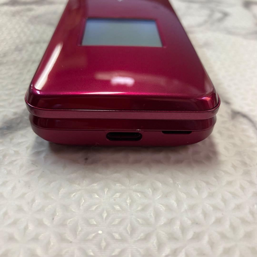 美品 京セラ KYF43 かんたんケータイライト ガラケー ワインレッド 箱