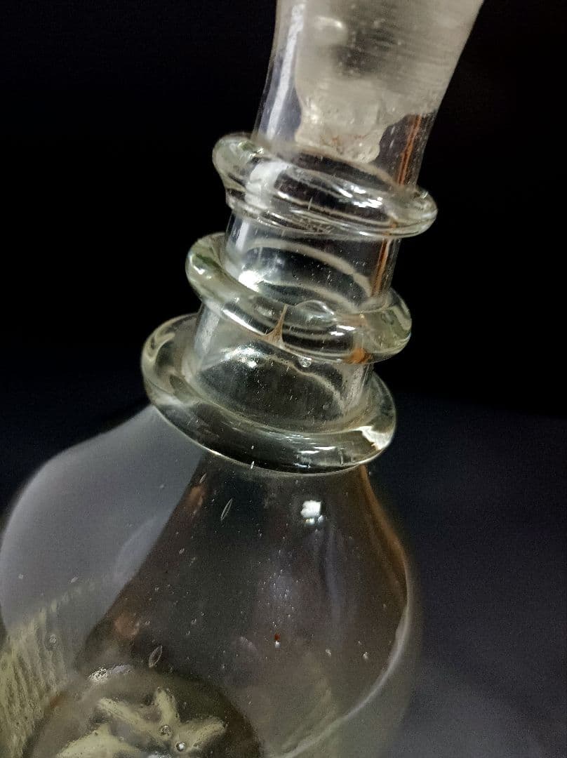 【希少】江戸ガラス デキャンタ 木箱付き アンティーク 時代ガラス