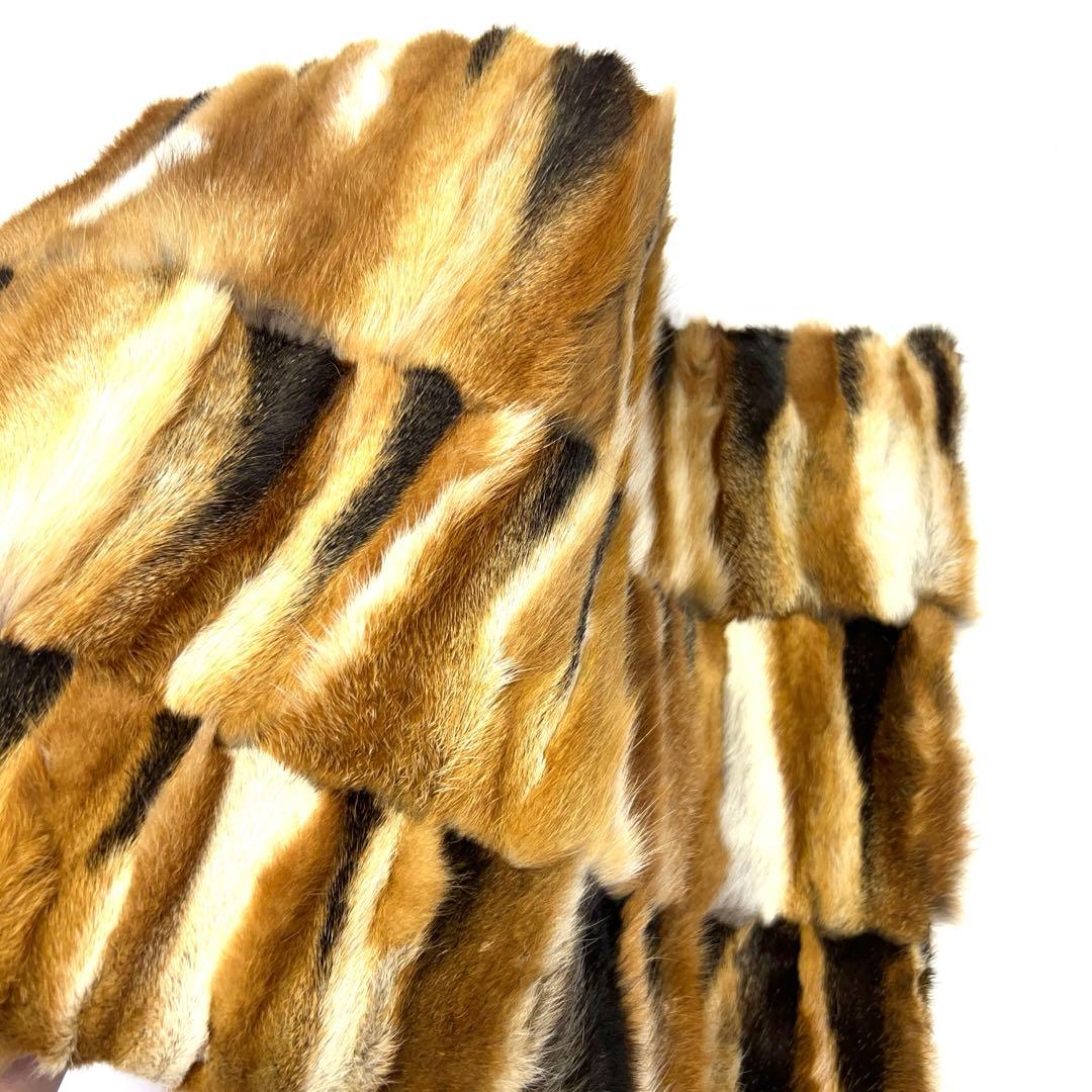 ファーカーミットチェア　赤狐毛皮敷物　キャンプ　シートカバー　フォックス　2枚組