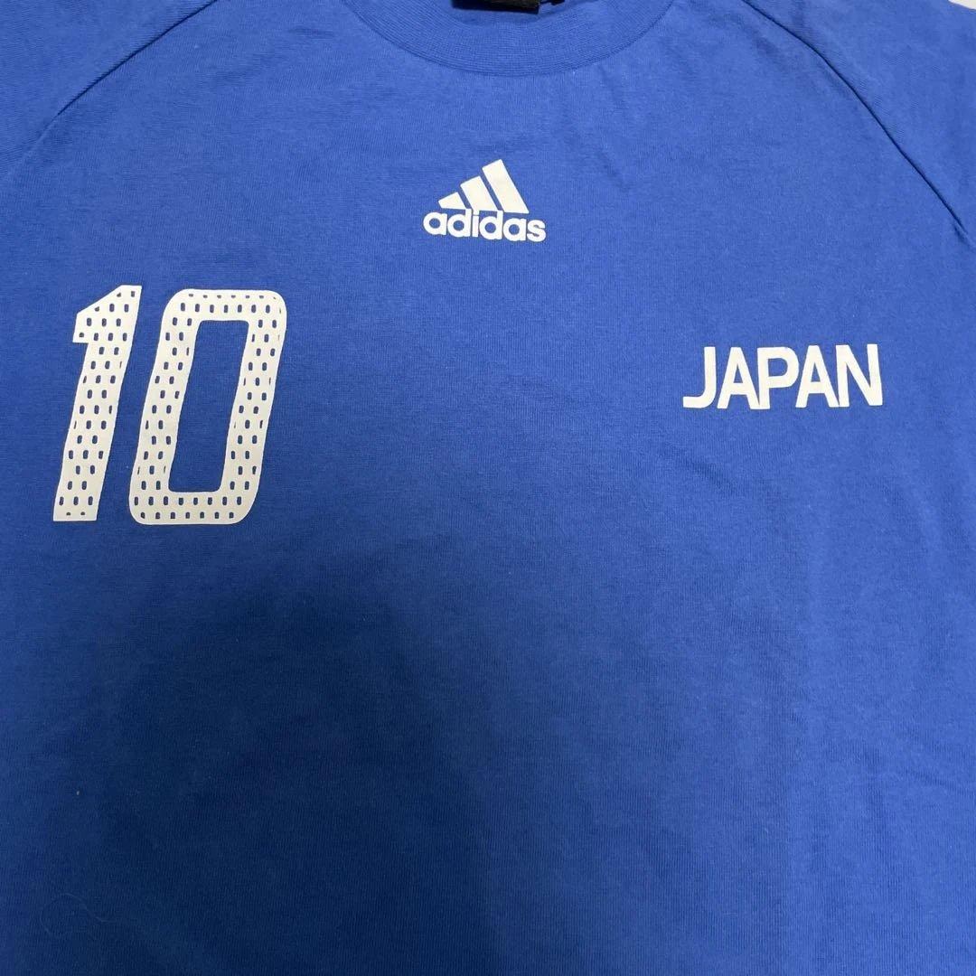 デッドストックAdidas万国旗タグ JAPAN10ユニフォームデザインTシャツ