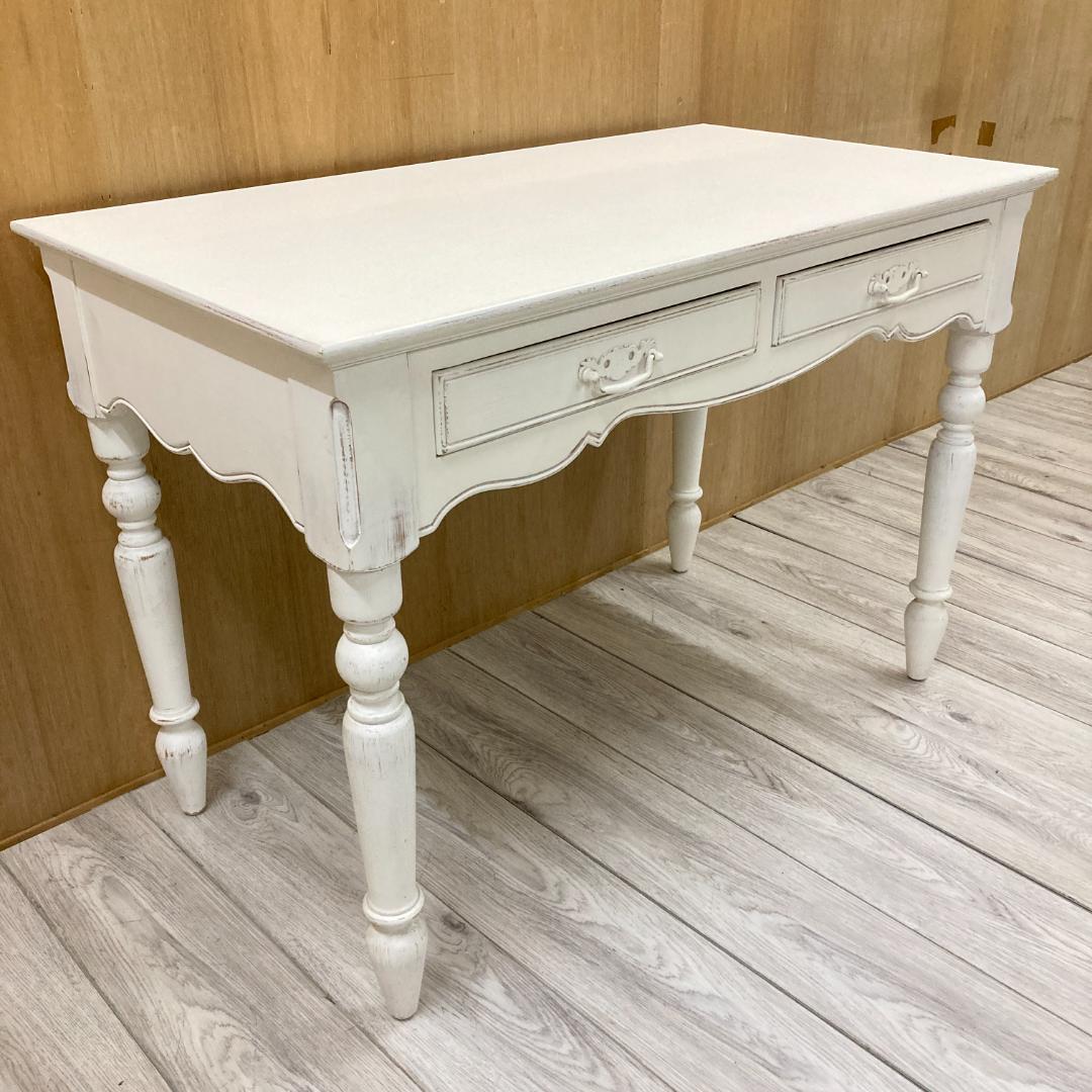 展示品　起立木工　パイン材　姫系　アンティーク調　デスク　机