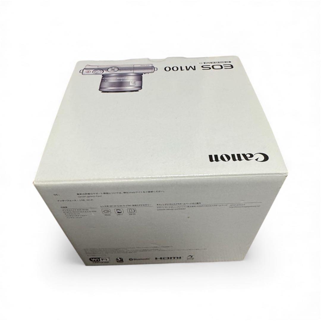 完品美品【Canon】EOS M100 EF-M15-45 IS ST