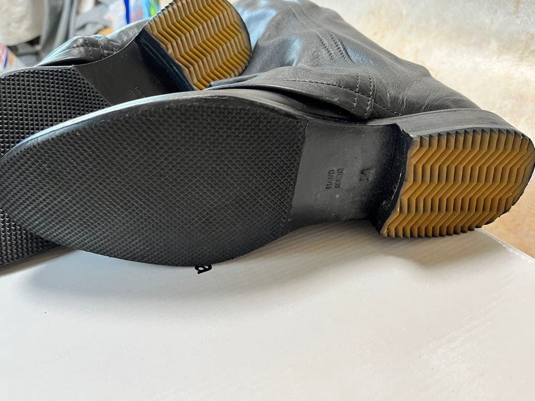 zuccaパンツブーツ　ナウシカブーツ　黒レザー 超希少❣️ハンドメイド❣️購入困難