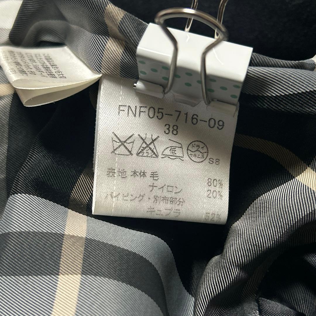 BURBERRY BLUE LABEL ロングコート38 黒　M