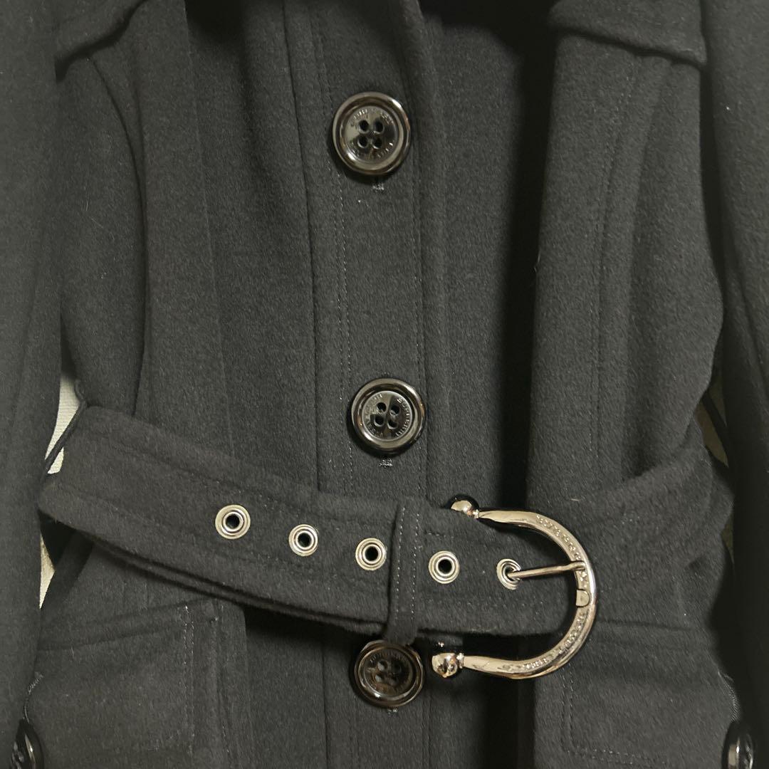 BURBERRY BLUE LABEL ロングコート38 黒　M