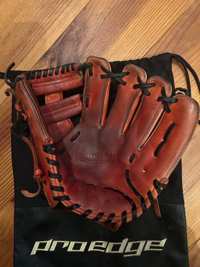 SSK proedge 硬式グローブ オレンジ 収納袋付き