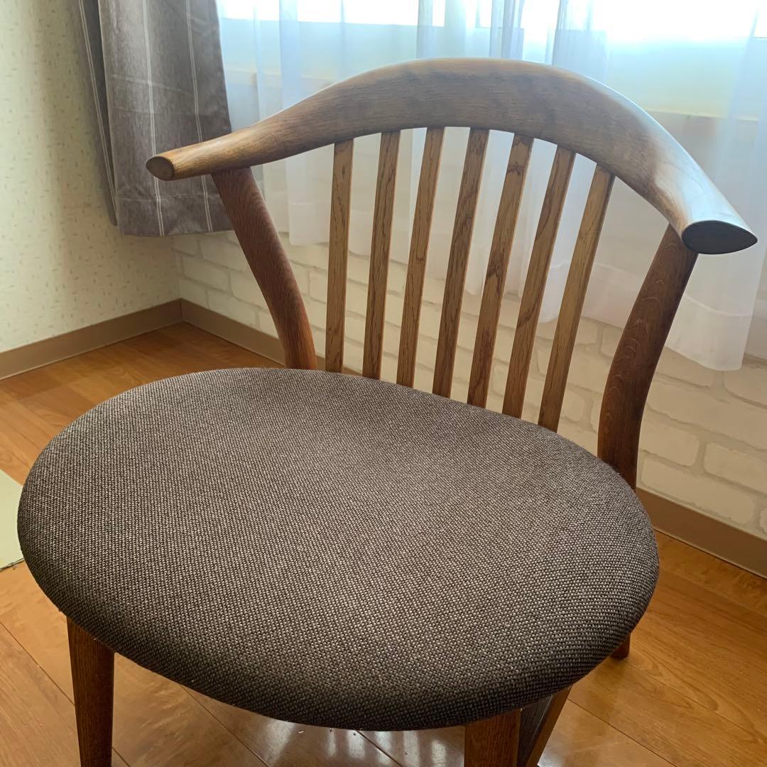 木製アーチ型チェア ブラウン