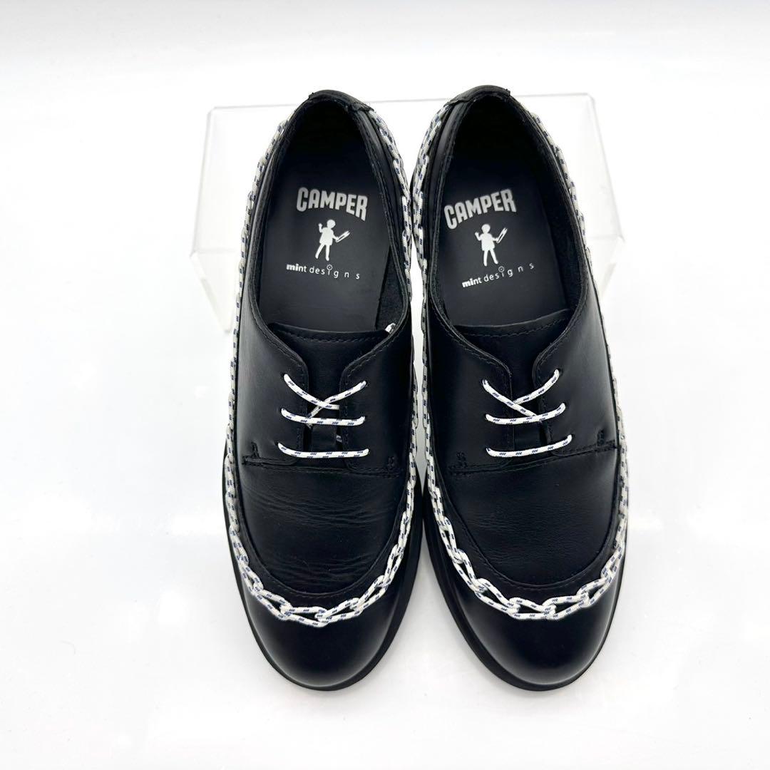 【極美品】カンペール イマン ブラック ホワイト レザー ミントデザインズ 限定