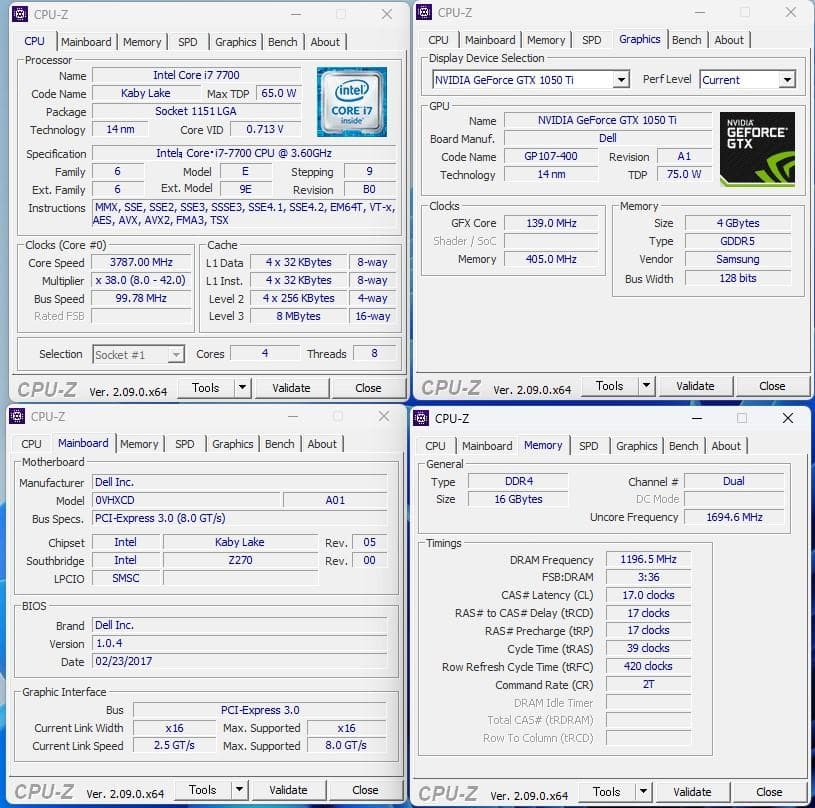 美品 XPS8920 i7-7700/16G/SSD+HDD/GTX1050Ti