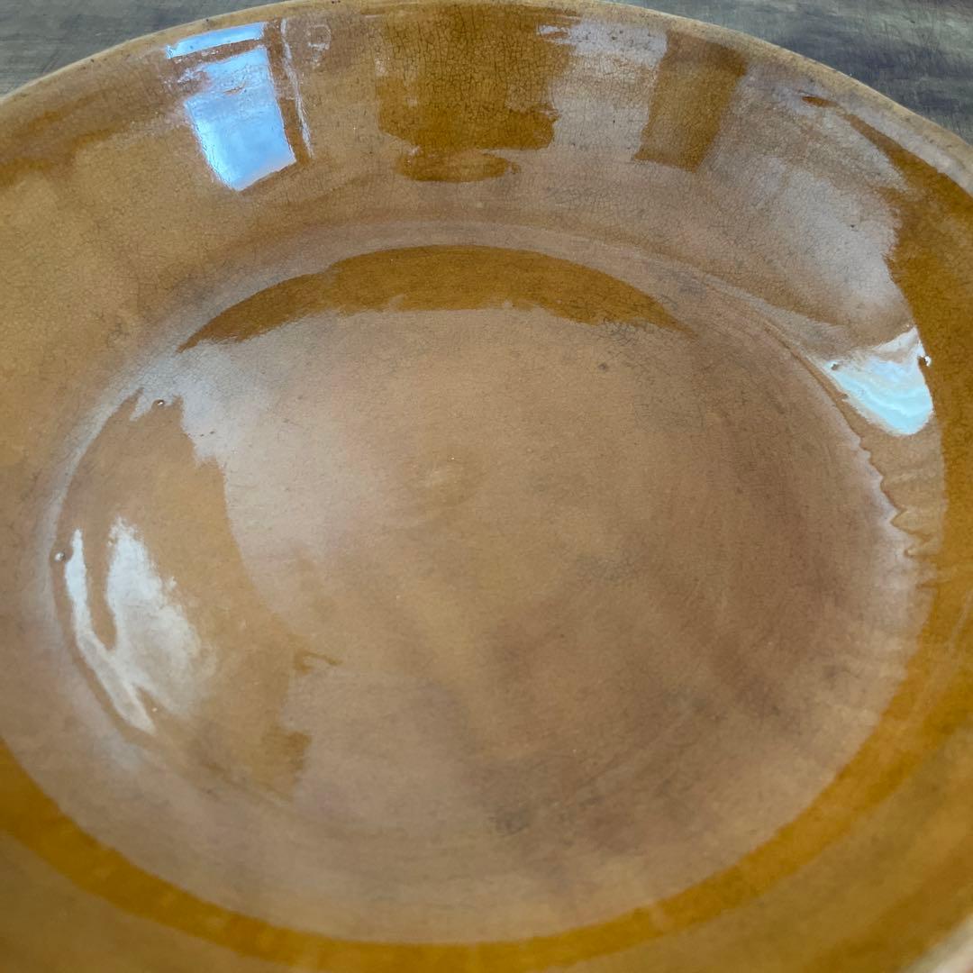 フランスアンティーク　テラコッタオーブン皿