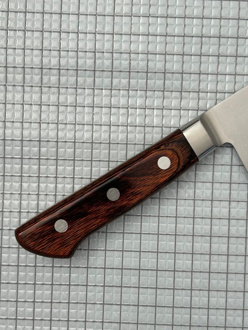 響十 包丁 三徳 万能包丁 モリブデン ステンレス 175mm 茶合板柄