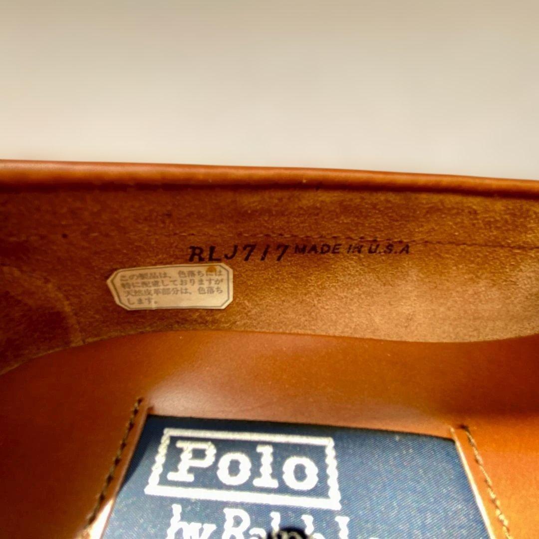 ★ＵＳＡ製 ラルフローレン★ タッセル フリンジ ローファー US8.5 茶色