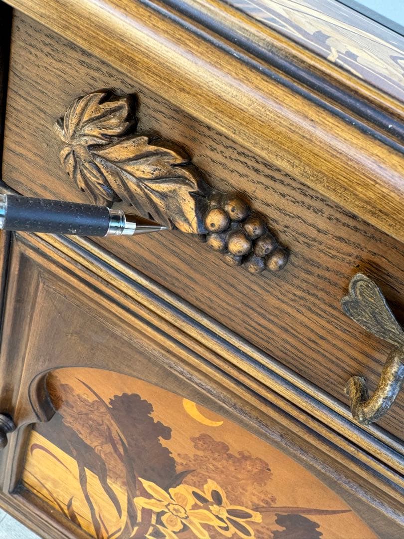 希少　ミエールガレ 調　アール・ヌーボー　チェスト　コンソール