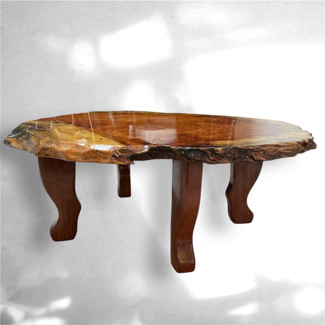 ✨送料込み✨ 花梨 座卓 一枚板 テーブル 天然木 高級 84cm×76cm