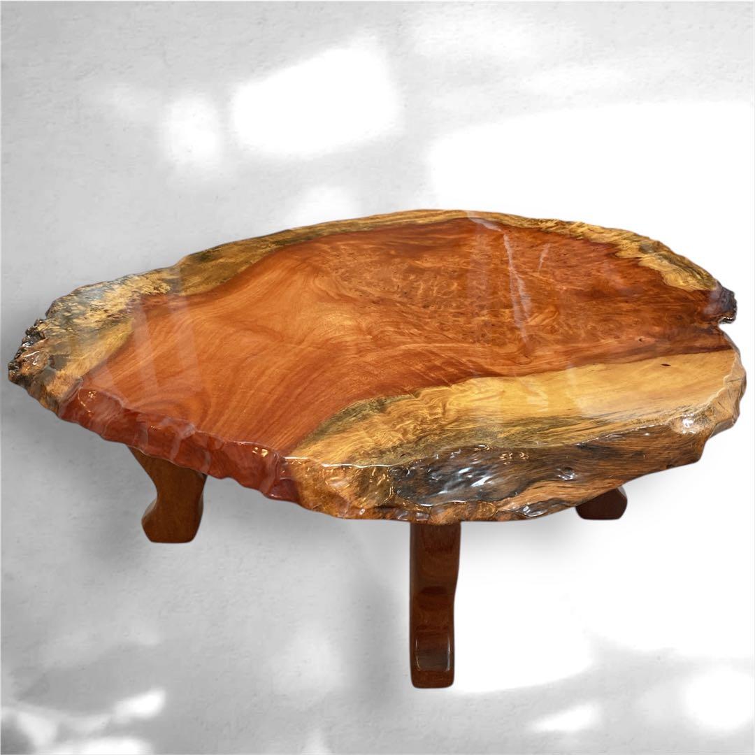 ✨送料込み✨ 花梨 座卓 一枚板 テーブル 天然木 高級 84cm×76cm