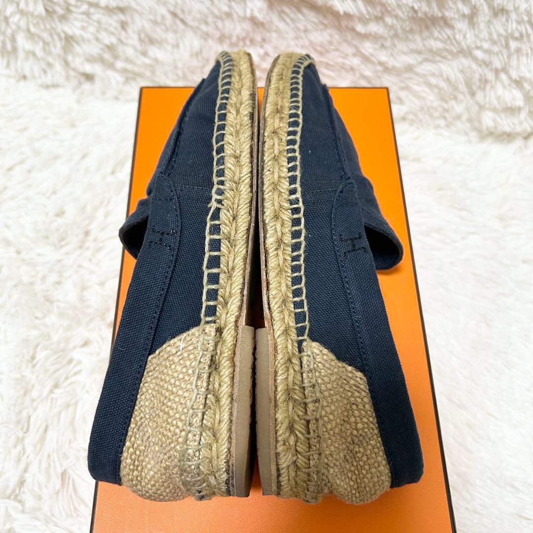 【良品】HERMES エルメス エスパドリーユ フラットシューズ